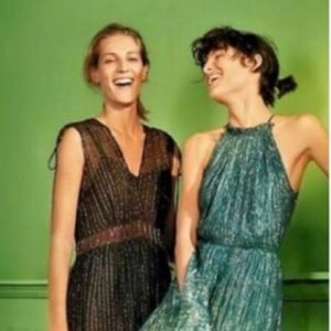 Anthropologie Floreat Annecy sheer midi dress